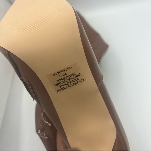 Steve Madden Viktory Patent Over the knee Stiletto Heel Boots in Cognac - Picture 11 of 11